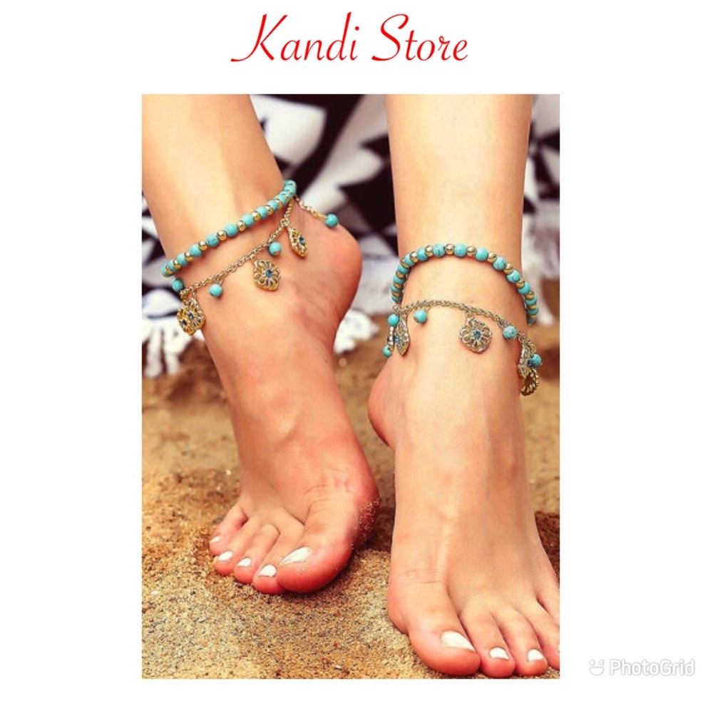 Boho Flower Anklet - Picture 1 of 5